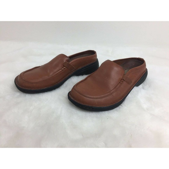 Merrell Shoes - Merrell Women's Tetra Slide Nutmeg Leather Clogs